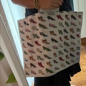 Large Diane B turlap tote bag